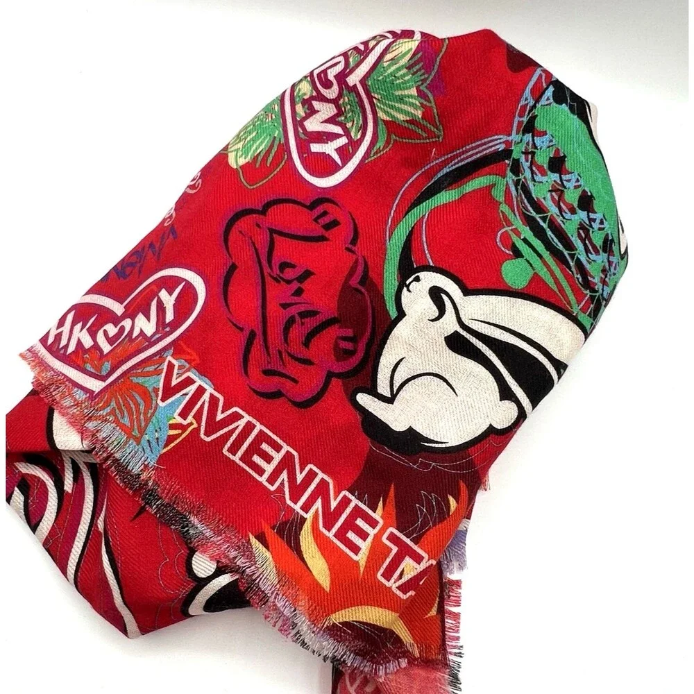 VIVIENNE TAM Year of the Rabbit Hong Kong X NYC 2023 Limited New Years Eve Scarf